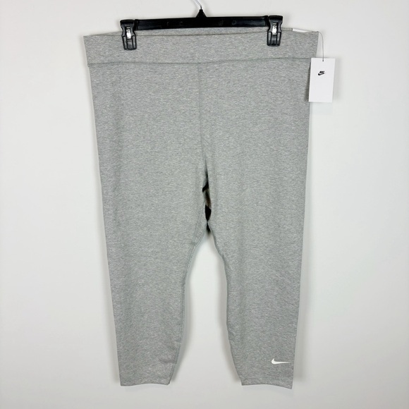 Nike Sportswear Classic Women's High-Waisted 7/8 Leggings Gray Plus Size 3X - Picture 1 of 8